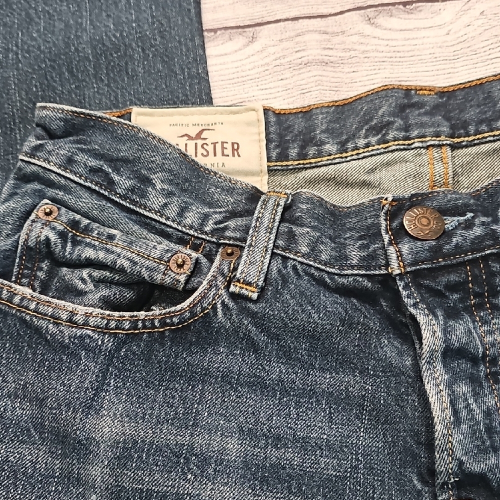 Hollister 32x30 Men's Blue Straight Jeans - Picture 6 of 14